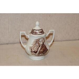 Vintage Meakin Brown Americana Ironstone Sugar Bowl